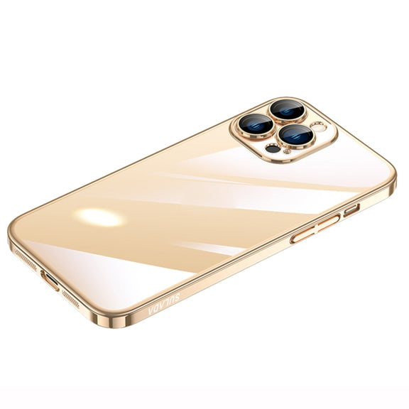 For iPhone 14 Pro Max SULADA Hard PC Shockproof Phone Case(Gold)