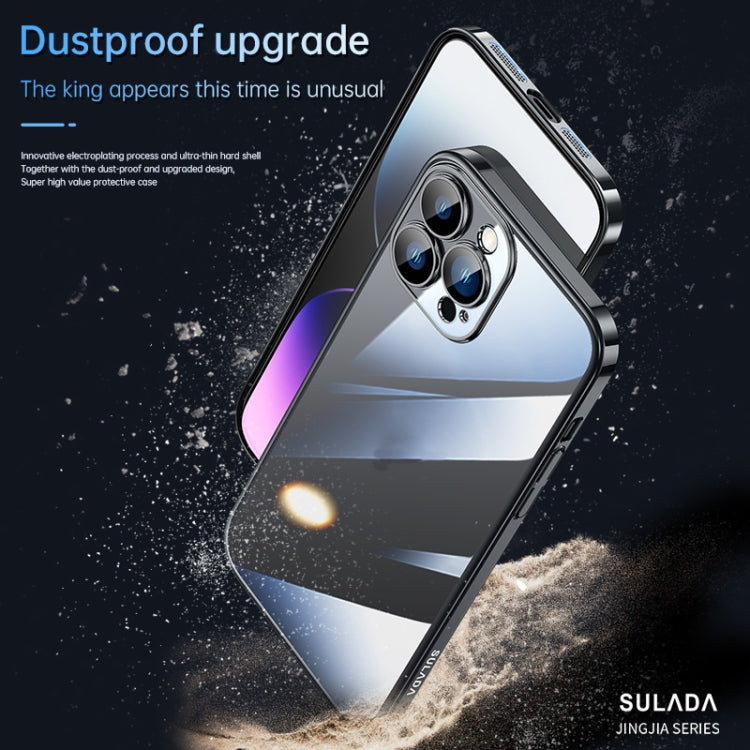 For iPhone 14 Pro Max SULADA Hard PC Shockproof Phone Case(Sierra Blue)
