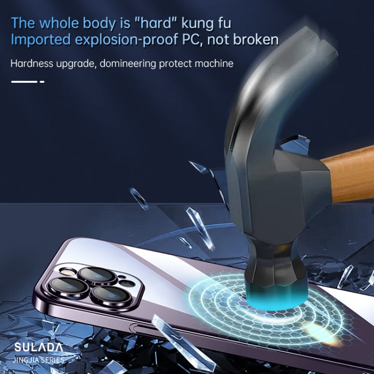 For iPhone 14 Pro Max SULADA Hard PC Shockproof Phone Case(Gold)