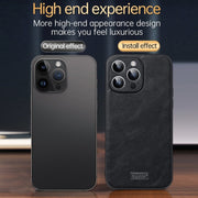 For iPhone 14 Plus SULADA Shockproof TPU + Handmade Leather Phone Case(Brown)