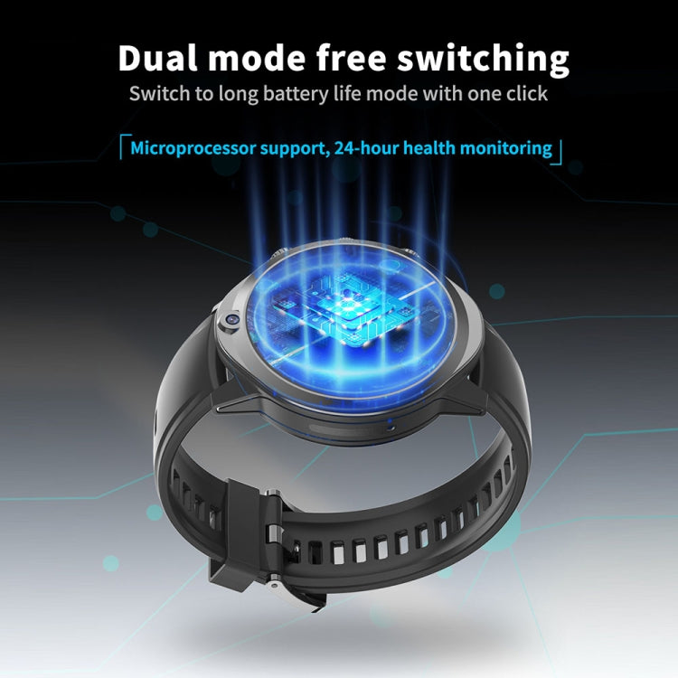 Rogbid Brave 2 1.45 inch TFT Screen Android 9.0 LTE 4G Smart Watch, Support Face Recognition(Black)