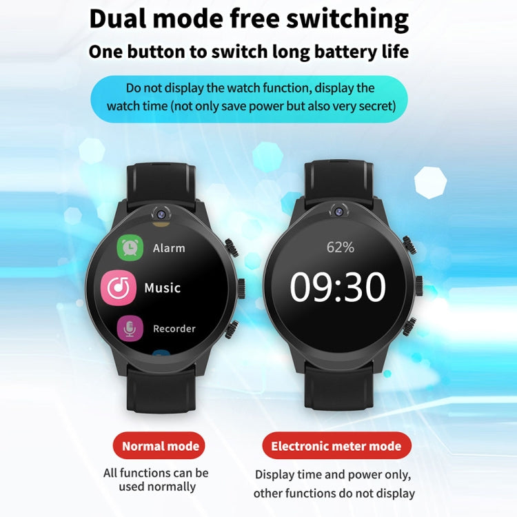 Rogbid Brave 2 1.45 inch TFT Screen Android 9.0 LTE 4G Smart Watch, Support Face Recognition(Grey)