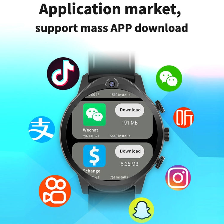 Rogbid Brave 2 1.45 inch TFT Screen Android 9.0 LTE 4G Smart Watch, Support Face Recognition(Grey)