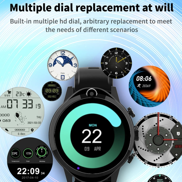 Rogbid Brave 2 1.45 inch TFT Screen Android 9.0 LTE 4G Smart Watch, Support Face Recognition(Black)