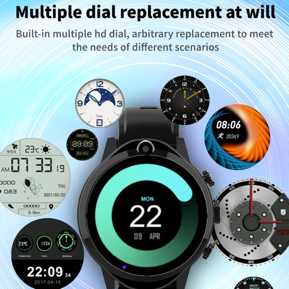 Rogbid Brave 2 1.45 inch TFT Screen Android 9.0 LTE 4G Smart Watch, Support Face Recognition(Black)