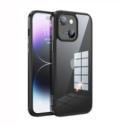 For iPhone 14 SULADA Metal Frame + Nano Glass + TPU Phone Case(Black)