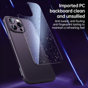 For iPhone 14 Pro Max SULADA Metal Frame + Nano Glass + TPU Phone Case(Silver)