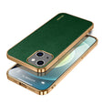 For iPhone 14 SULADA Shockproof TPU + Handmade Leather Phone Case(Green) - iPhone 14 Cases by SULADA | Online Shopping South Africa | PMC TechLife