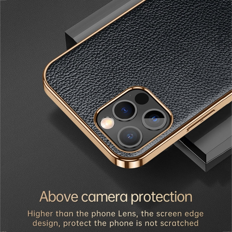 For iPhone 14 SULADA Shockproof TPU + Handmade Leather Phone Case(Green)