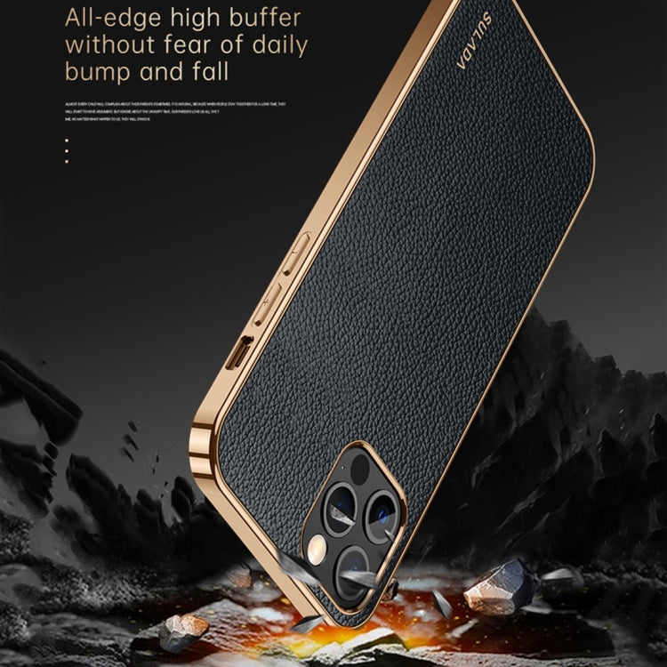For iPhone 14 Pro SULADA Shockproof TPU + Handmade Leather Phone Case(Orange)