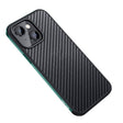For iPhone 14 Plus SULADA Carbon Fiber Textured Shockproof Metal + TPU Frame Case(Dark Green) - iPhone 14 Plus Cases by SULADA | Online Shopping South Africa | PMC TechLife | Buy Now Pay Later Mobicred