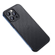For iPhone 14 Pro SULADA Carbon Fiber Textured Shockproof Metal + TPU Frame Case(Dark Blue) - iPhone 14 Pro Cases by SULADA | Online Shopping South Africa | PMC TechLife | Buy Now Pay Later Mobicred