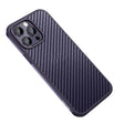 For iPhone 14 Pro SULADA Carbon Fiber Textured Shockproof Metal + TPU Frame Case(Dark Purple) - iPhone 14 Pro Cases by SULADA | Online Shopping South Africa | PMC TechLife
