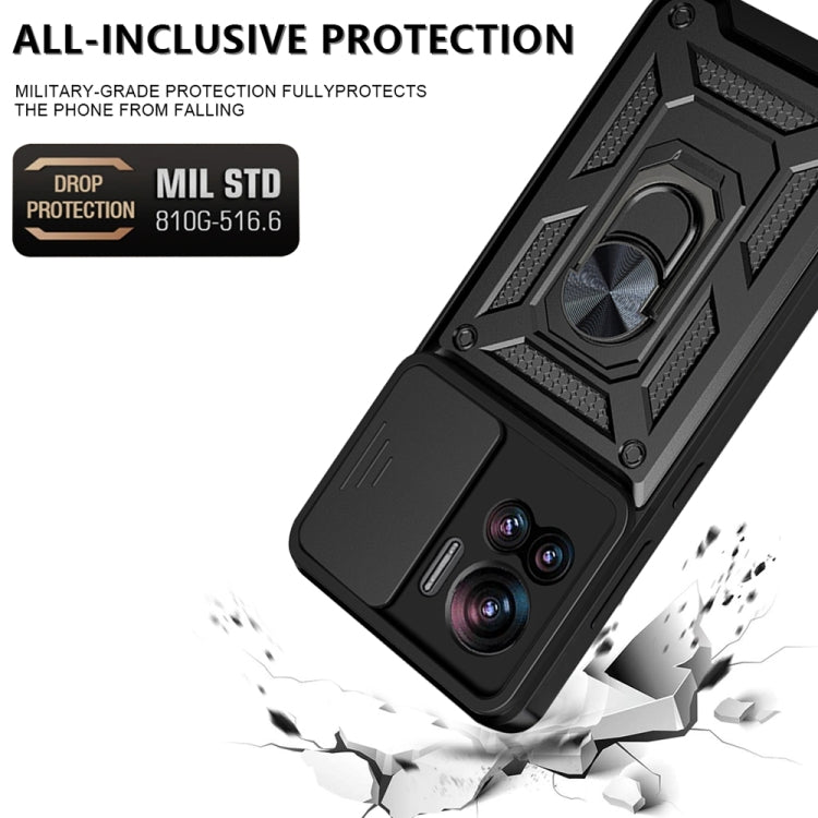 For Motorola Edge 30 Ultra Sliding Camera Cover Design TPU+PC Phone Case(Silver)