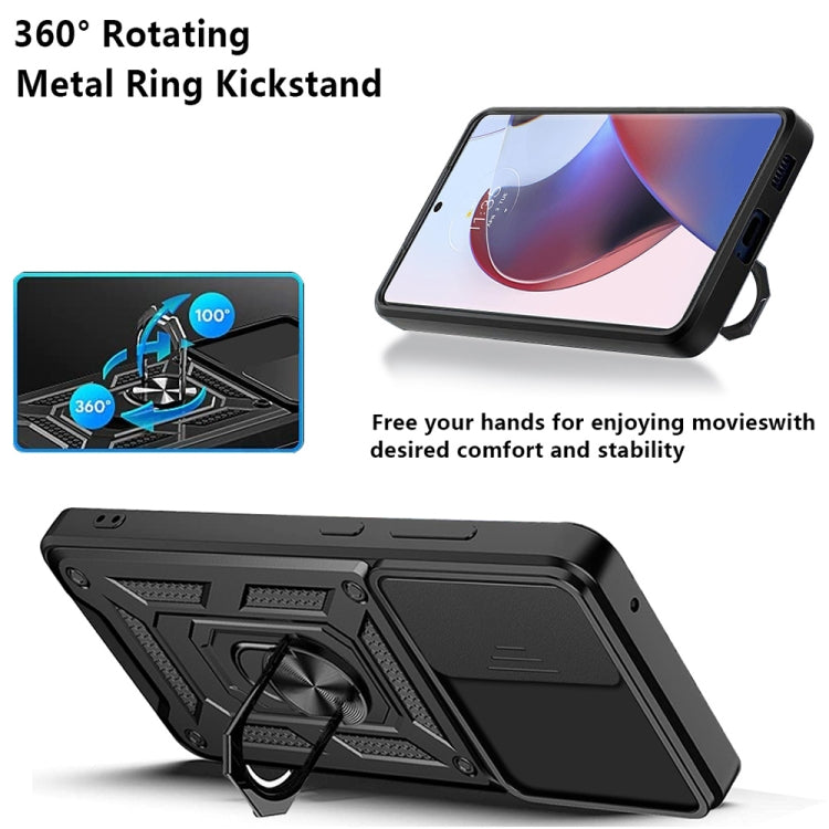 For Motorola Edge 30 Ultra Sliding Camera Cover Design TPU+PC Phone Case(Silver)