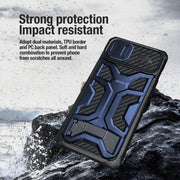 For iPhone 14 Plus NILLKIN Sliding Camera Cover Design TPU + PC Phone Case(Black)