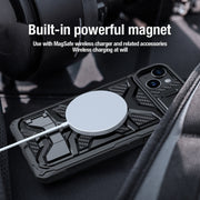 For iPhone 14 Plus NILLKIN Sliding Camera Cover Design TPU + PC Magnetic Phone Case(Black)