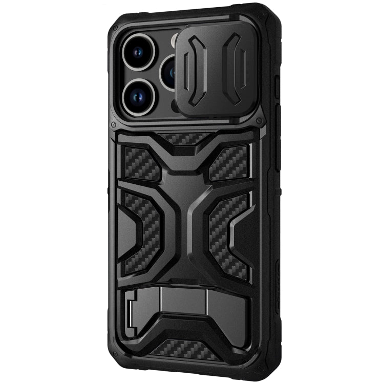 For iPhone 14 Pro NILLKIN Sliding Camera Cover Design TPU + PC Magnetic Phone Case(Black)