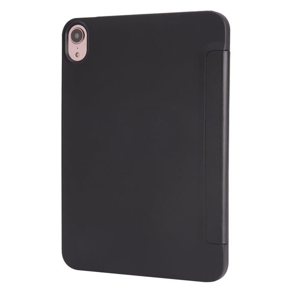 For iPad 2025 / 2022 Millet Texture PU + Silicone 3-folding Leather Tablet Case(Black)