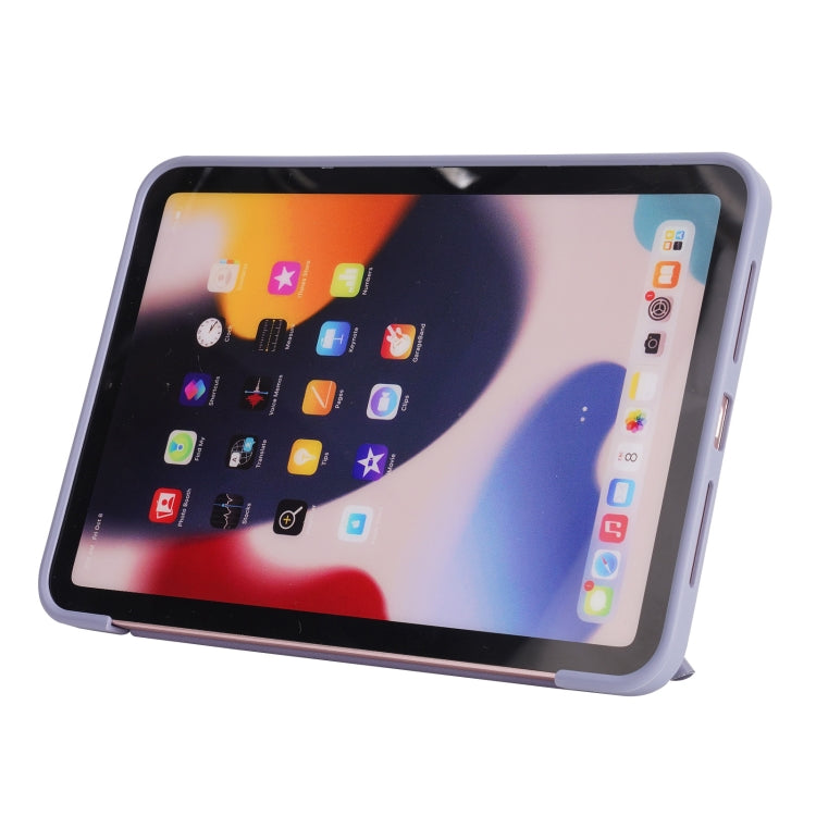 For iPad 2025 / 2022 Millet Texture PU + Silicone 3-folding Leather Tablet Case(Black)