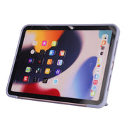 For iPad 2025 / 2022 Millet Texture PU + Silicone 3-folding Leather Tablet Case(Black)