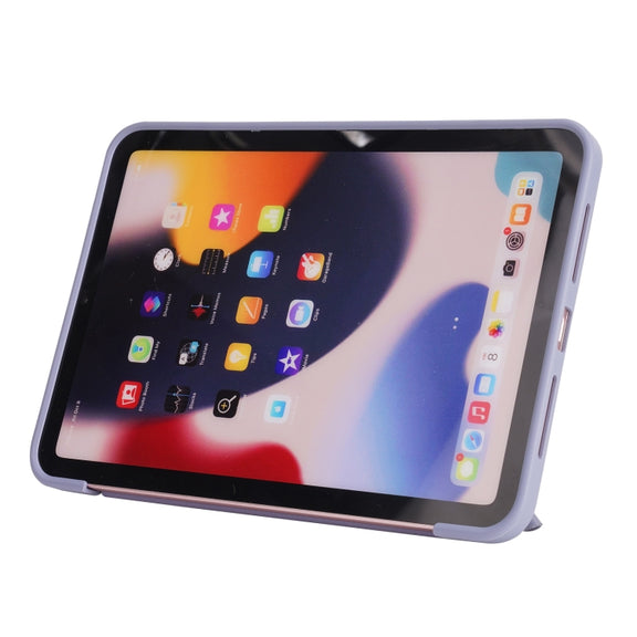 For iPad 2025 / 2022 Millet Texture PU + Silicone 3-folding Leather Tablet Case(Black)