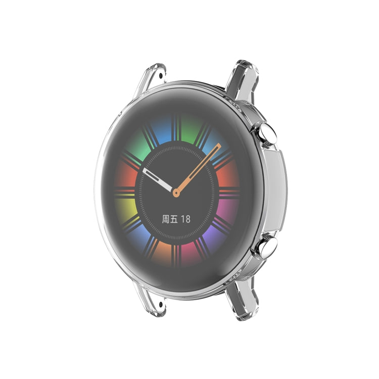 For Huawei Watch GT2 42mm Full Coverage Watch Protective Case with Screen(Transparent White) - Watch Cases by Huawei