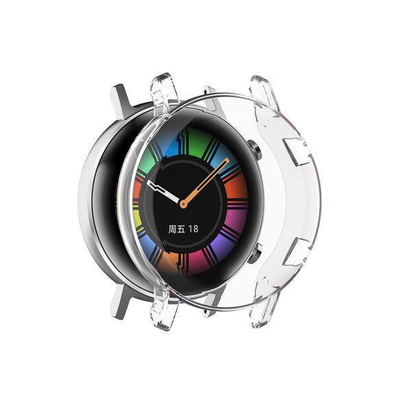 For Huawei Watch GT2 42mm Full Coverage Watch Protective Case with Screen(Transparent White) - Watch Cases by Huawei
