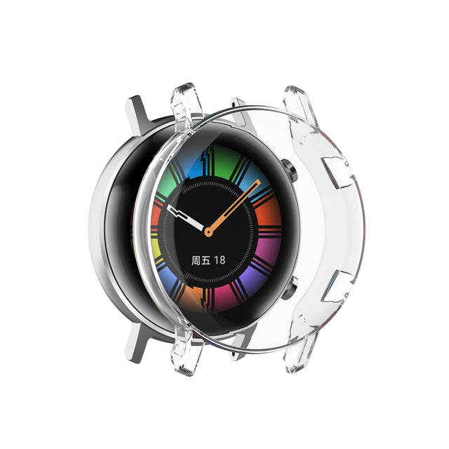 For Huawei Watch GT2 42mm Full Coverage Watch Protective Case with Screen(Transparent White) - Watch Cases by Huawei