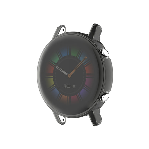 For Huawei Watch GT2 42mm Full Coverage Watch Protective Case with Screen(Transparent Black) - Watch Cases by Huawei