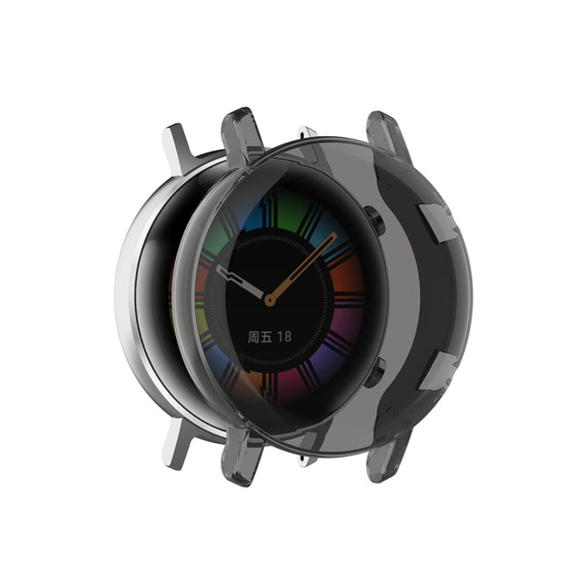 For Huawei Watch GT2 42mm Full Coverage Watch Protective Case with Screen(Transparent Black) - Watch Cases by Huawei
