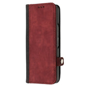 For Samsung Galaxy Z Fold 4 5G Side Buckle Double Fold Leather Phone Case(Red)