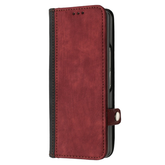 For Samsung Galaxy Z Fold 4 5G Side Buckle Double Fold Leather Phone Case(Red)