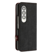 For Samsung Galaxy Z Fold 4 5G Side Buckle Double Fold Leather Phone Case(Red)