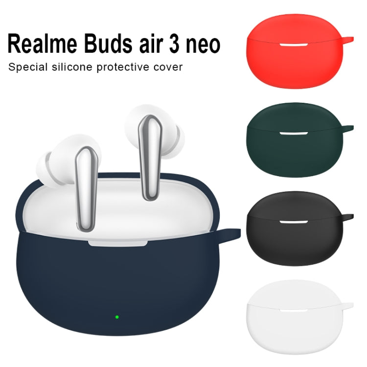 For Realme Buds Air 3 NEO Silicone Wireless Earphone Protective Case(Night Green)
