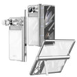 For Xiaomi Mix Fold 2 Magnetic Hinges Plating Phone Case with Holder(Silver) - Xiaomi Cases by PMC TechLife | Online Shopping South Africa | PMC TechLife