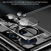 For Xiaomi Mix Fold 2 Magnetic Hinges Plating Phone Case with Holder(Silver)