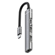 USB-C / Type-C to 3.5mm + 2USB + Type-C HUB Docking Station(Grey) - USB HUB by PMC TechLife | Online Shopping South Africa | PMC TechLife | Buy Now Pay Later Mobicred