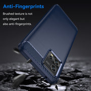 For Motorola Moto G72 5G Brushed Texture Carbon Fiber TPU Phone Case(Blue)