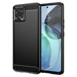 For Motorola Moto G72 5G Brushed Texture Carbon Fiber TPU Phone Case(Black) - Motorola Cases by PMC TechLife | Online Shopping South Africa | PMC TechLife