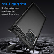 For Motorola Moto G72 5G Brushed Texture Carbon Fiber TPU Phone Case(Black)