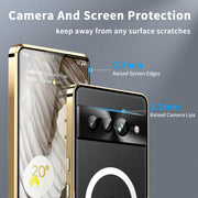 For Google Pixel 7 Pro MagSafe Magnetic Frosted Metal Phone Case(Gold)