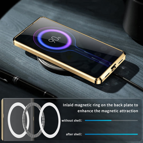 For Google Pixel 7 Pro MagSafe Magnetic Frosted Metal Phone Case(Gold)