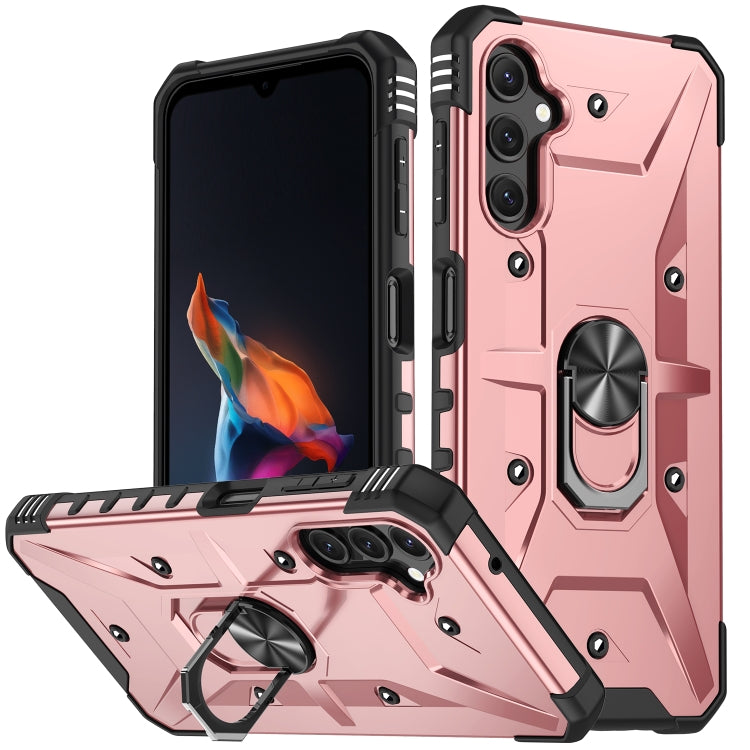 For Samsung Galaxy A14 5G Ring Holder Phone Case(Rose Gold)
