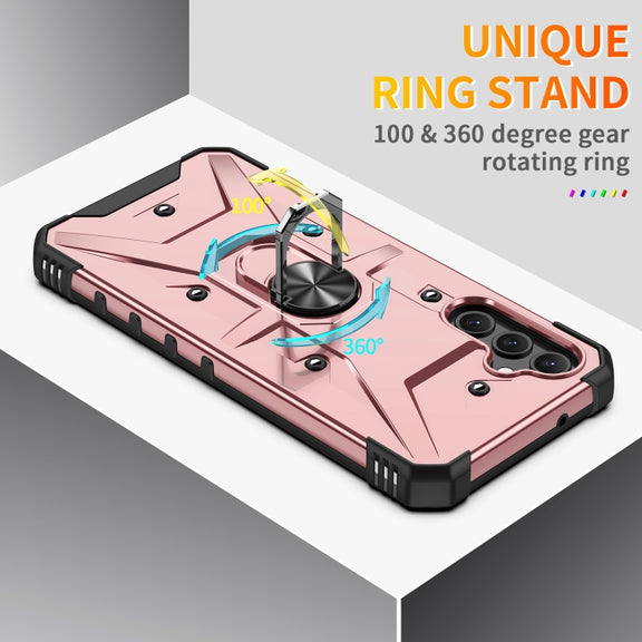 For Samsung Galaxy A14 5G Ring Holder Phone Case(Rose Gold)