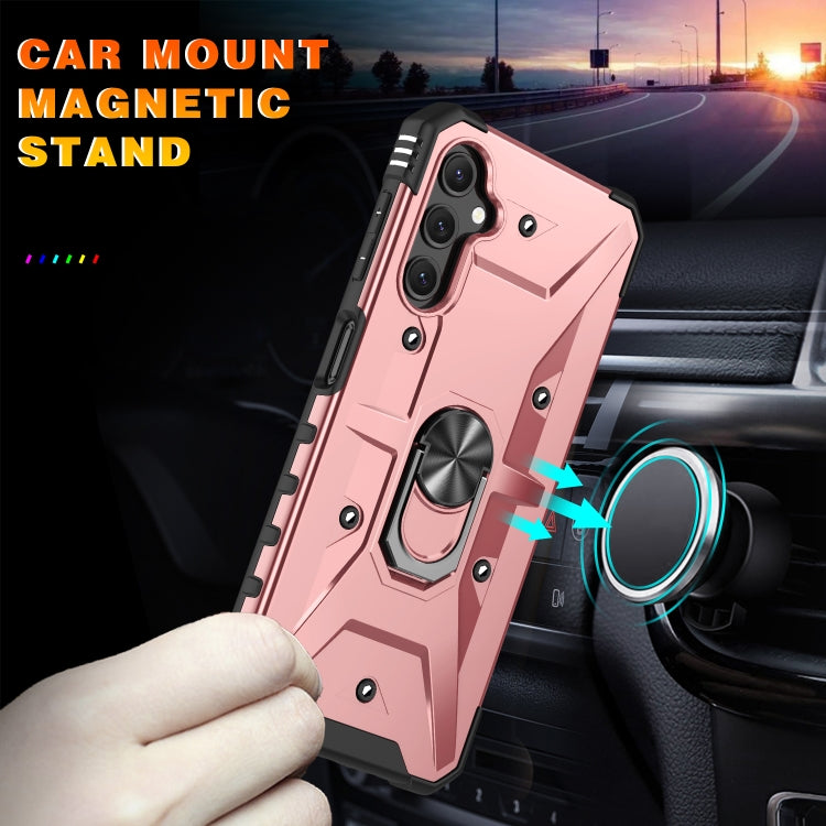 For Samsung Galaxy A14 5G Ring Holder Phone Case(Rose Gold)