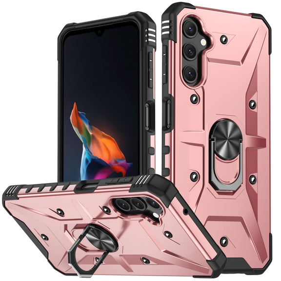 For Samsung Galaxy A14 5G Ring Holder Phone Case(Rose Gold)