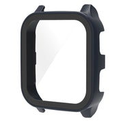 Compatible with Garmin Venu Sq2 PC + 9H Tempered Glass Integrated Protective Watch Case(Ink Blue)