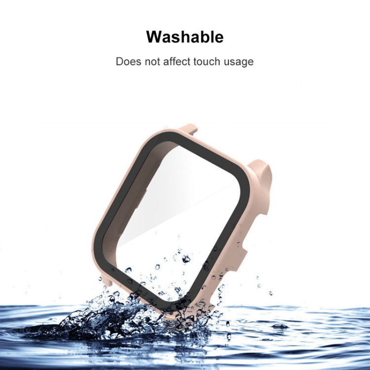 Compatible with Garmin Venu Sq2 PC + 9H Tempered Glass Integrated Protective Watch Case(Ink Blue)