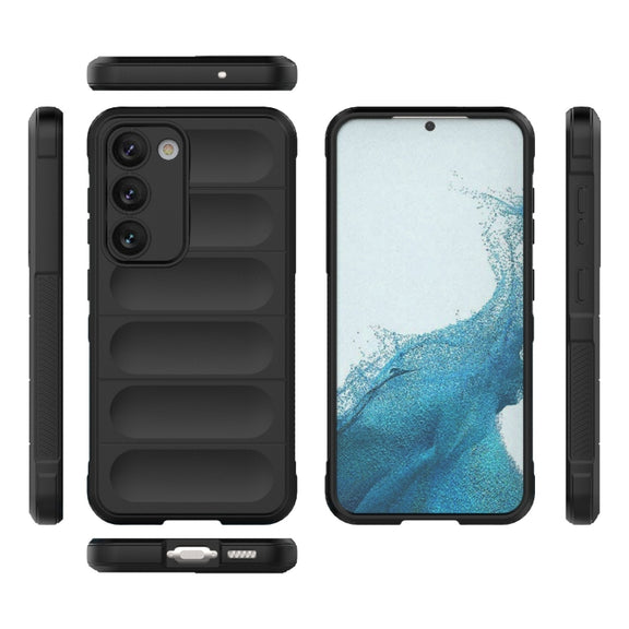 For Samsung Galaxy S23 5G Magic Shield TPU + Flannel Phone Case(Grey)